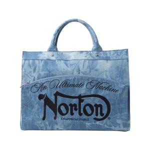 ノートン Norton トートバッグ 232N8511 同色 ロゴ 刺繍 デニム ビッグ トートバッグ 旅行 ブリーチ｜bros-clothing