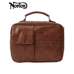 ノートン Norton ショルダーバッグ 233N8502 PU マルチ ポケット ショルダーバッグ ブラウン｜bros-clothing