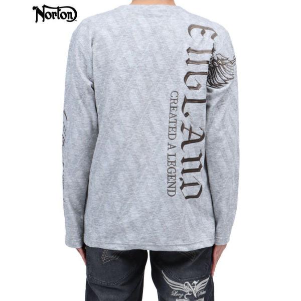 Norton ノートン 長袖Tシャツ 261N1105 幾何学 ジャガード バックウイング MAX ...