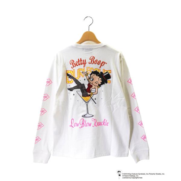 ローブローナックル×ベティブープ コラボ 長袖Tシャツ 530868 刺繍 "ショーガールベティ" ...