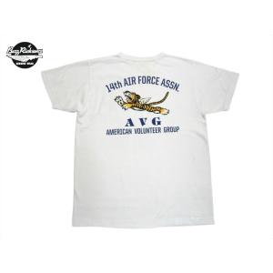 バズリクソンズ/BUZZ RICKSON'S ミリタリー 半袖Tシャツ BR79406 "14th AIR FORCE AVG/フライングタイガース” 半袖Tシャツ ホワイト