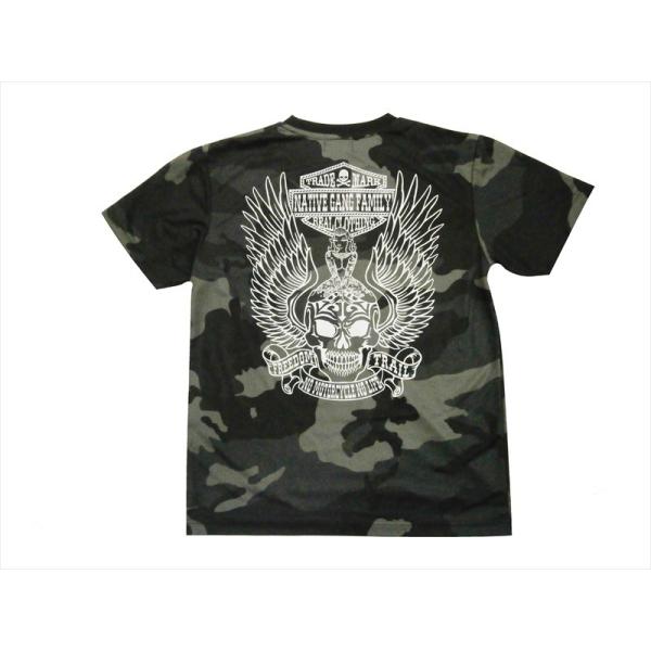 NATIVE GANG FAMILY Ｔシャツ NGF25-394 "フェザースカル"プリント 迷彩...