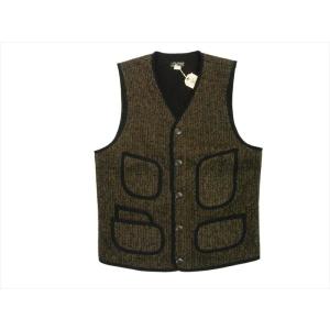 SUGAR CANE シュガーケーン ベスト SC13702  ビーチクロス ベスト BEACH CLOTH VEST ブラック｜bros-clothing