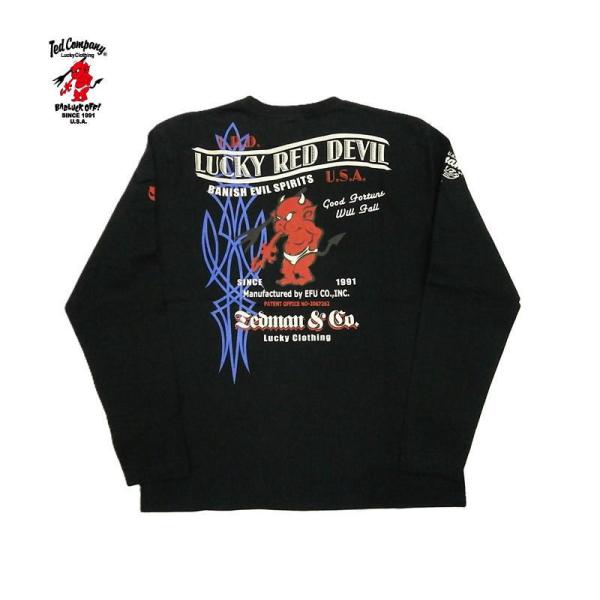 テッドマン TEDMAN/エフ商会 長袖Tシャツ TDLS-370 "ピンストライプ・テッドマン" ...
