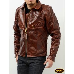 バンソン VANSON レザージャケット シングル ライダース アウター 本革 アメリカ製 79817B12 ENF-BR