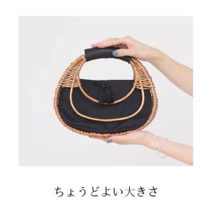 ヒトメボレバッグ かごバッグ レディース ポー...の詳細画像5