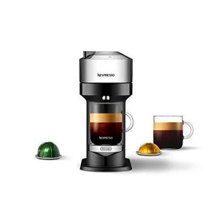 Nespresso Vertuo Next Deluxe Coffee and Espresso Machine NEW by De'Longhi, Pure Chrome, Single Serve Coffee & Espresso Maker, One Touch to B