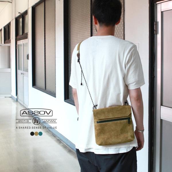 アッソブ AS2OV バッグ サコッシュ WATER PROOF SUEDE SACOCHE