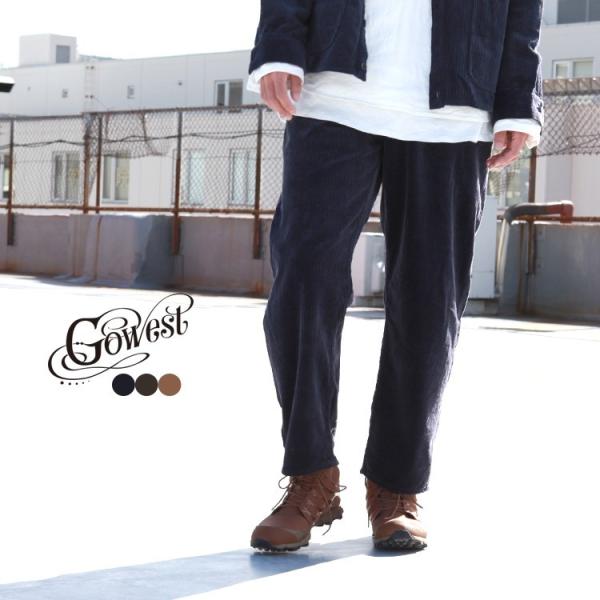 GOWEST ゴーウエスト LOOSE TAPERED PANTS / 7W CORDUROY AI...