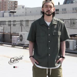 GOWEST ゴーウエスト go west トップス シャツ OUT OF BORDER S/SL SHIRTS / L/C COOLMAX CHAMBRAY｜brownfloor