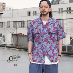 GOWEST ゴーウエスト go west トップス シャツ OUT OF BORDER S/SL SHIRTS / PLANTS PRINT｜brownfloor