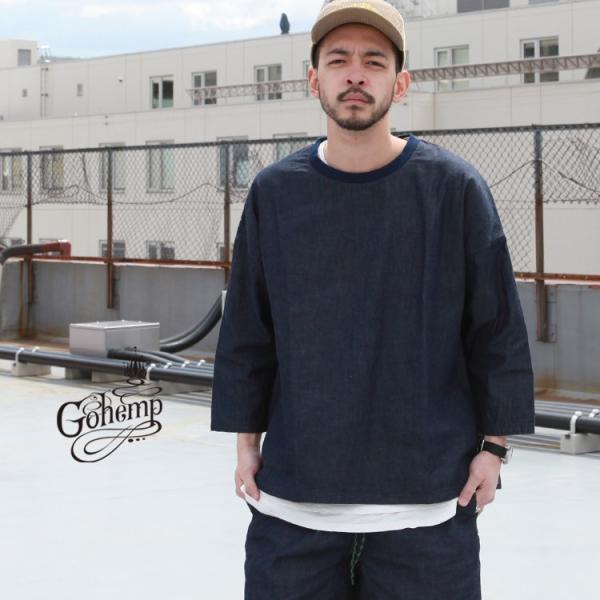 ゴーヘンプ GO HEMP gohemp トップス デニム ROUND LOOSE TEE / 6....