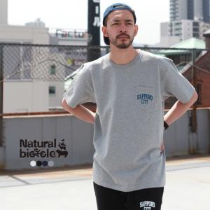 ナチュラルバイシクル Naturalbicycle Tシャツ 半袖 トップス SAPPORO CITY pocket T｜brownfloor