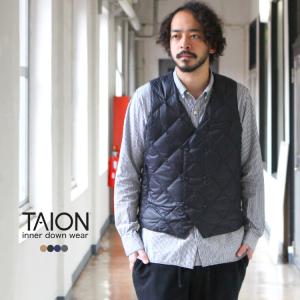 TAION タイオン ダウン インナーダウン ジレ “SNAP BUTTON W-BREASTED” DOWN GILLET｜brownfloor