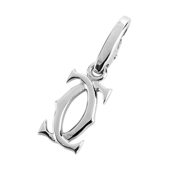 並行輸入 カルティエ チャーム ダブルC 0 ホワイト 白  ゴールド 爆買