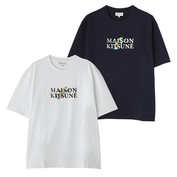 並行輸入 メゾン キツネ Tシャツ MAISON KITSUNE フラワーズ LM00115KJ01...