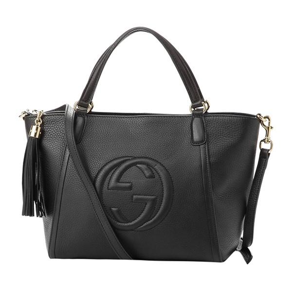 並行輸入 グッチ トートバッグ LEATHER　TOTEBAG 369176 A7M0G 1000 ...