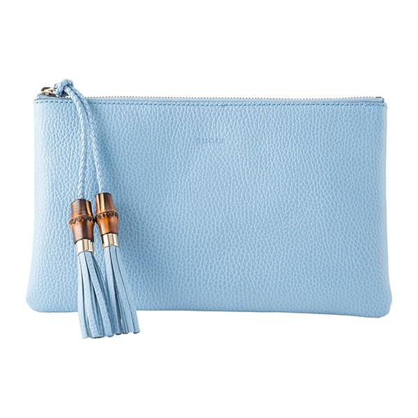 並行輸入 グッチ ポーチ ライトブルー 水色 GUCCI 449652 CAO0G 4503 爆買
