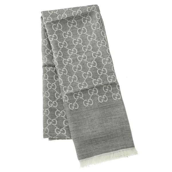 並行輸入 グッチ マフラー・ストール ショール 165903 3G646 1400 ライトグレー 爆...