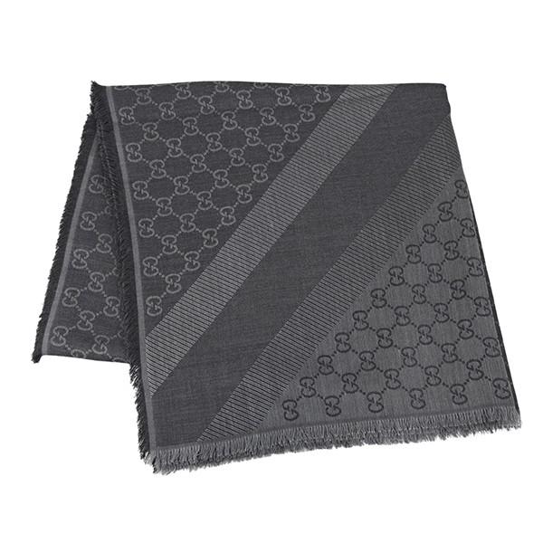 並行輸入 グッチ マフラー・ストール ショール 281942 3G704 1062 チャコールグレー...