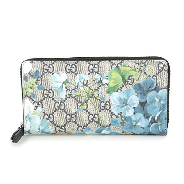 並行輸入 グッチ 長財布(ラウンドファスナー) ブルームス 408665 KU2HN 8499 グレ...