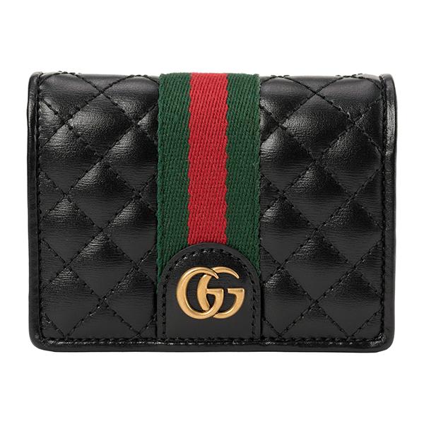 並行輸入 グッチ 2つ折り財布 ブラック 黒 GUCCI 536453 0YKBT 1060 爆買
