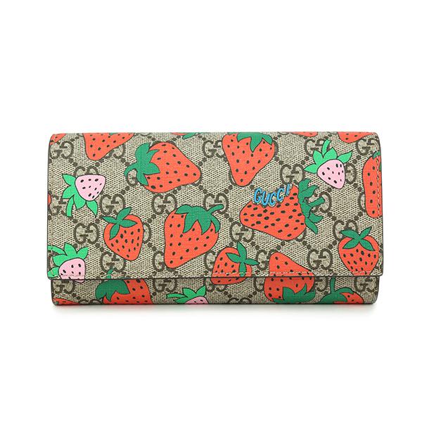 並行輸入 グッチ 長財布 GUCCI グッチ ストロベリー プリント 573840 GZRAT 84...