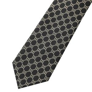 GUCCI/グッチ エンブロイダリーネクタイ　ネイビー GUCCI 並行輸入 グッチ ネクタイ エンブロイダリー付き シルク