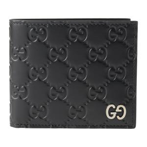 並行輸入 グッチ 2つ折り財布 GUCCI グッチッシマ 473916 CWC1N 1000メンズ ブラック 黒