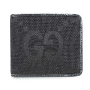 並行輸入 グッチ 2つ折り財布 GUCCI ジャンボ GG 699308 FABGN 1000メンズ ブラック 黒