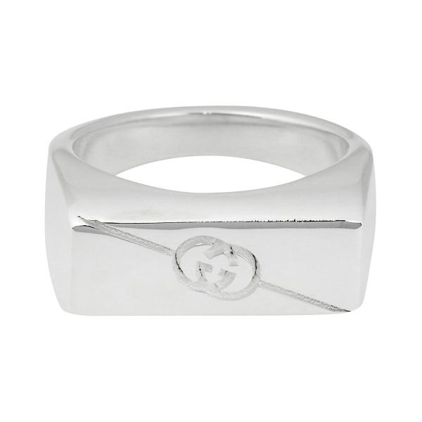 並行輸入 グッチ リング GUCCI ダイアゴナル 774038 J8400 8106ユニセックス ...