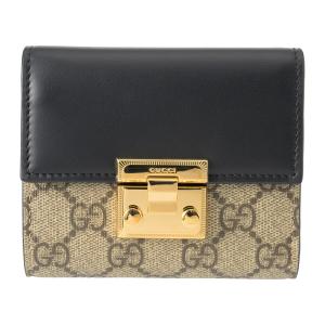 並行輸入 グッチ 2つ折り財布 GUCCI GGスプリーム 779799 KLQIG 8575レディース ブラック 黒
