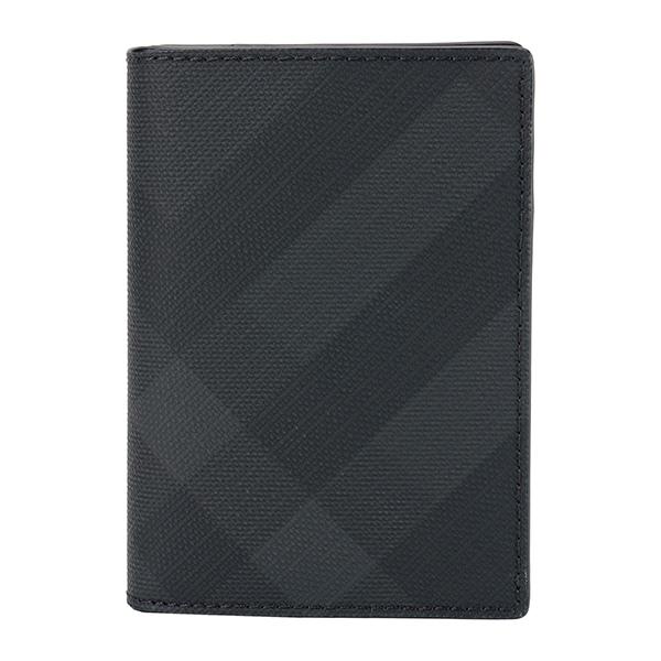 並行輸入 バーバリー  カードケース ロンドンチェック＆レザー 8014514 A5656 グレー ...