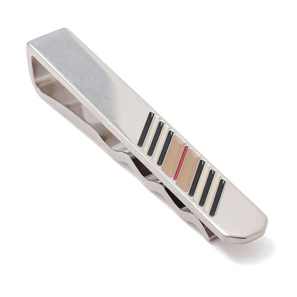 並行輸入 バーバリー  ネクタイピン アイコンストライプ 8034426 A1367 シルバー 爆買