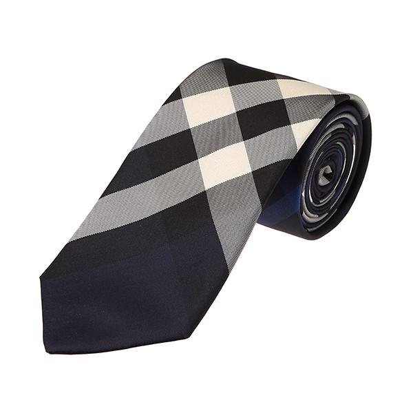 並行輸入 バーバリー ネクタイ チェック シルクタイ 8005026 A1503 ブルー 青 爆買