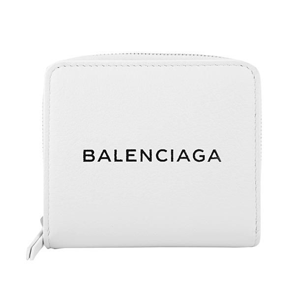 並行輸入 バレンシアガ  2つ折り財布 エブリデイ 490618 DLQ4N 9060 ホワイト 白...