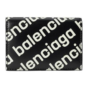 【国内即発】バレンシアガ 折り財布 766463 2AA65 1000 BALENCIAGA バレンシアガ 3つ折り財布 クラッシュ 766463 2AA65