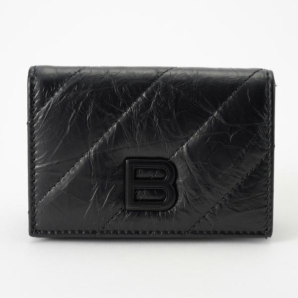 並行輸入 バレンシアガ 3つ折り財布 BALENCIAGA クラッシュ 766463 2AAWW 1...