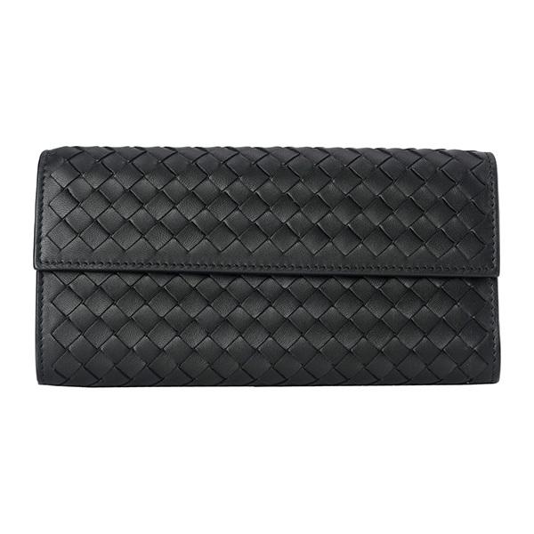 並行輸入 ボッテガヴェネタ  長財布 イントレチャート 150509 V001N 1000 ブラック...