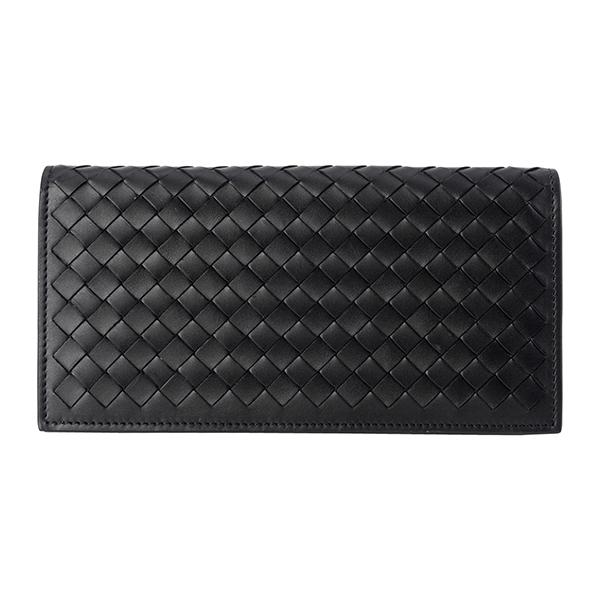 並行輸入 ボッテガヴェネタ  長財布 イントレチャート 156819 V4651 1000 ブラック...