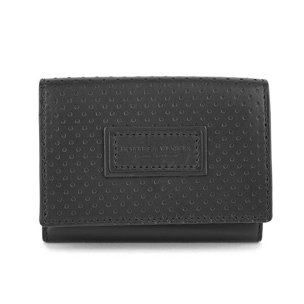 並行輸入 ボッテガヴェネタ  3つ折り財布 レッジェーロ 515385 VQ12C 1000 ブラッ...