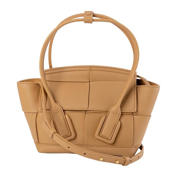 並行輸入 ボッテガヴェネタ ハンドバッグ ベージュ MINI THE ARCO ミニ アルコ BOT...