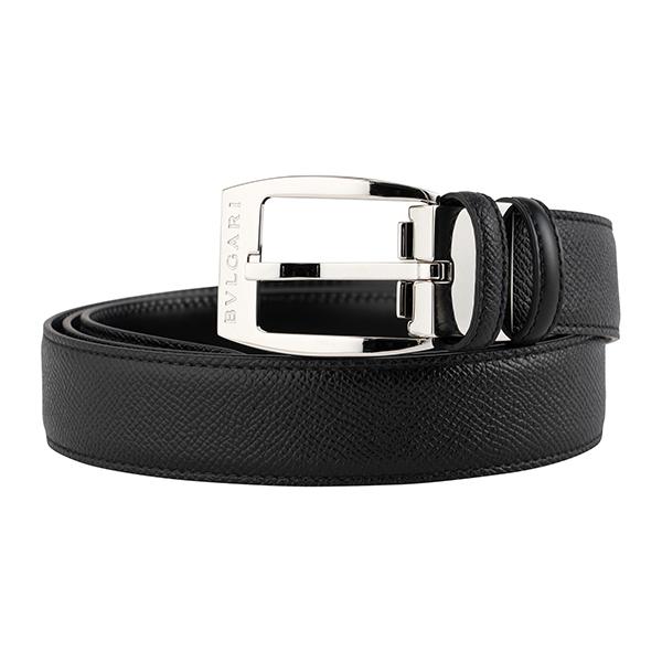 並行輸入 ブルガリ ベルト BVLGARI エリプス 23384メンズ ブラック 黒