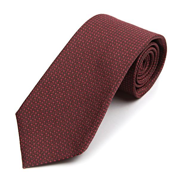 並行輸入 ブルガリ ネクタイ BVLGARI ALPHABET 242556 ダークレッド 爆買