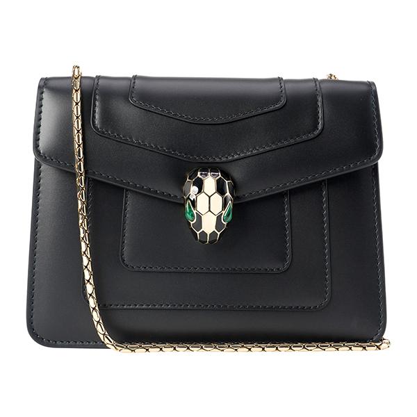 並行輸入 ブルガリ  ショルダーバッグ セルペンティ フォーエバー 34559 ブラック 黒 爆買