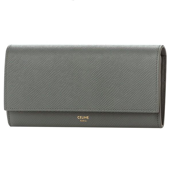 並行輸入 セリーヌ  長財布 グレインドカーフスキン 10B56 3BEL 09GM ミディアムグレ...