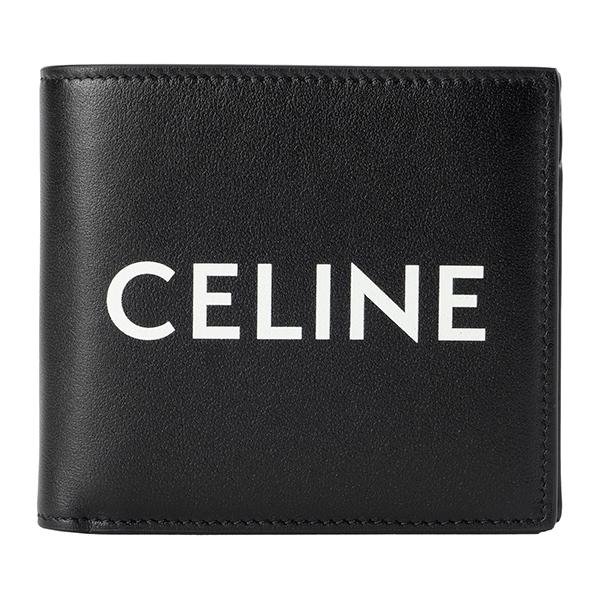 並行輸入 セリーヌ 2つ折り財布 CELINE ロゴ レザー 10C873 DME 38SIユニセッ...