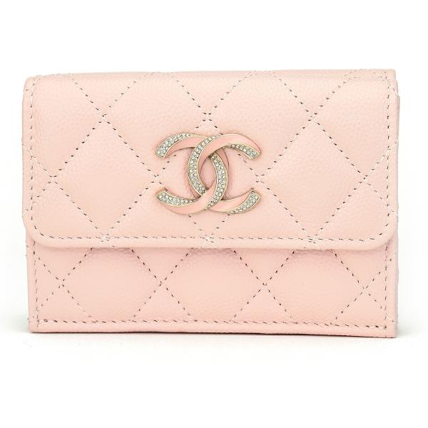 並行輸入 シャネル 3つ折り財布 CHANEL キャビアスキン AP0230 B10738レディース...