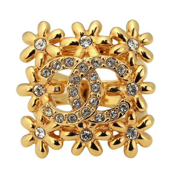 並行輸入 シャネル リング CHANEL フラワー ココマーク CHANEL RINGレディース ゴ...