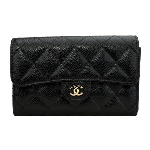 CHANEL 並行輸入 シャネル 2つ折り財布 キャビアスキン BIFOLD WALLET